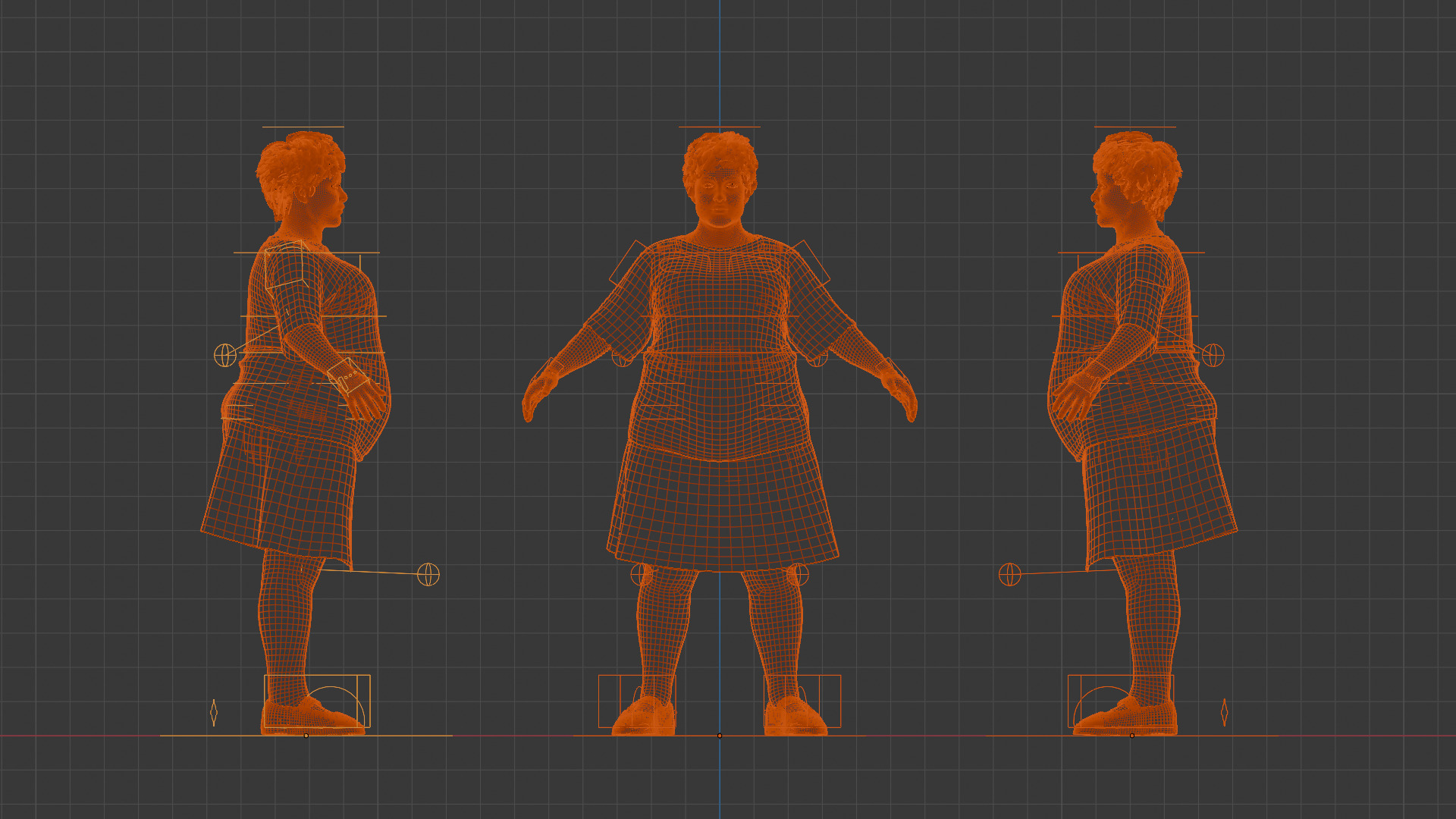 Realistic Pregnant Woman Character Low-poly 3D model_17