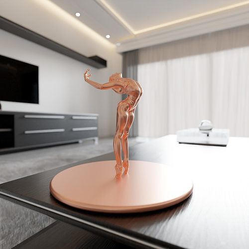 bronze ballerina 3D print model