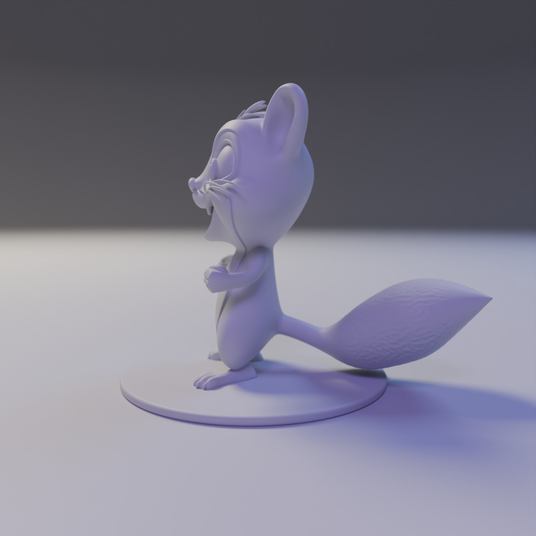squirrel 3D print model_4