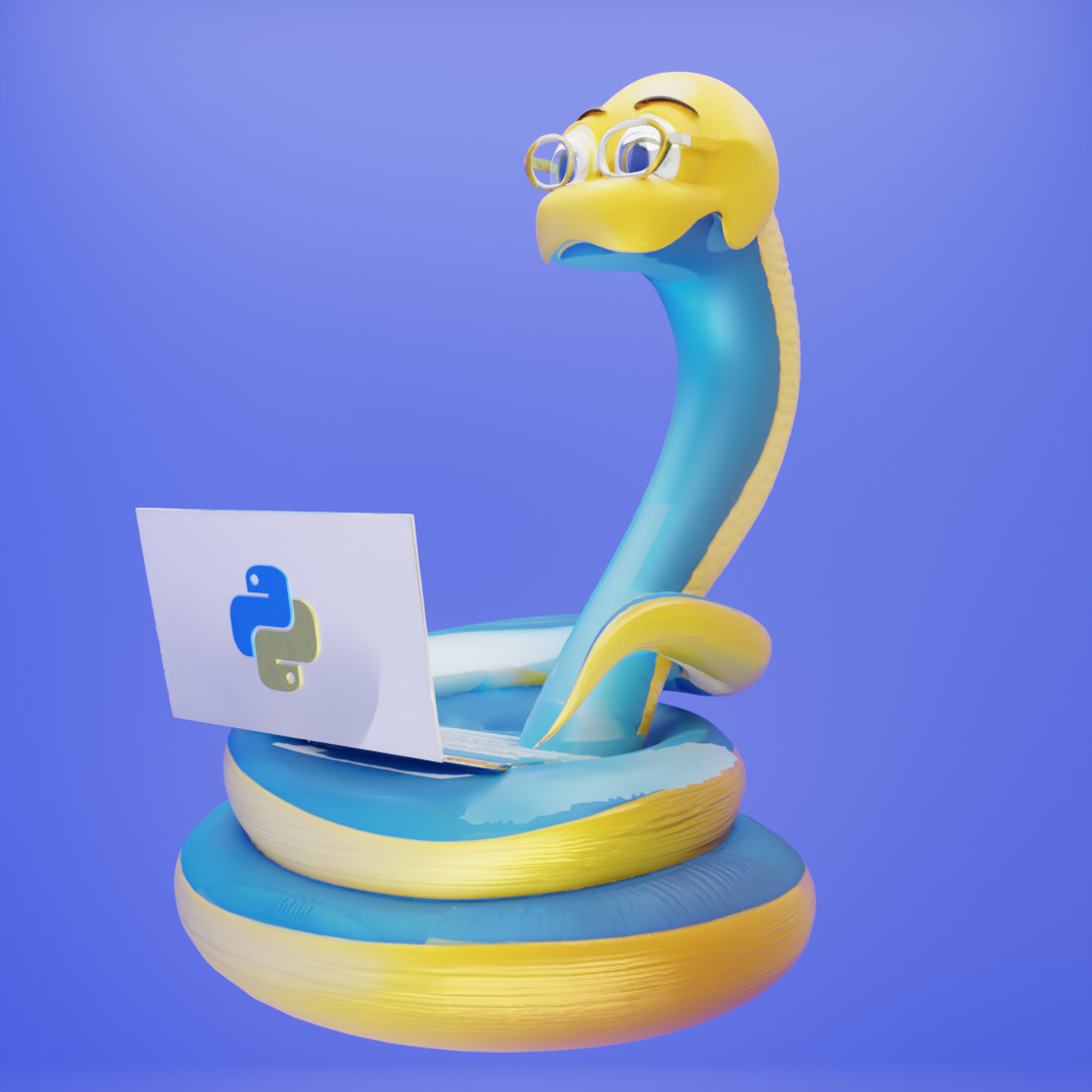 Python Programming Emblem Set 3D model_7