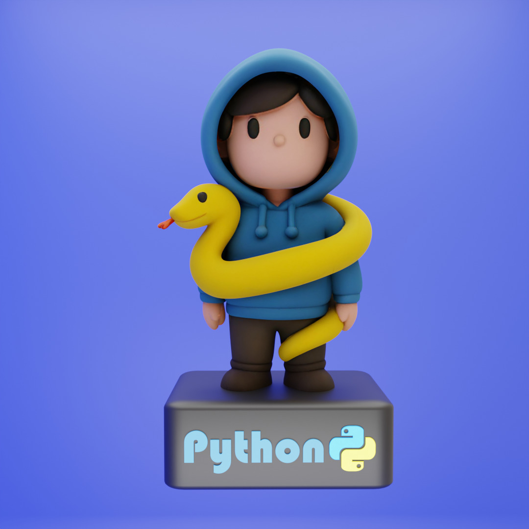 Python Programming Emblem Set 3D model_1