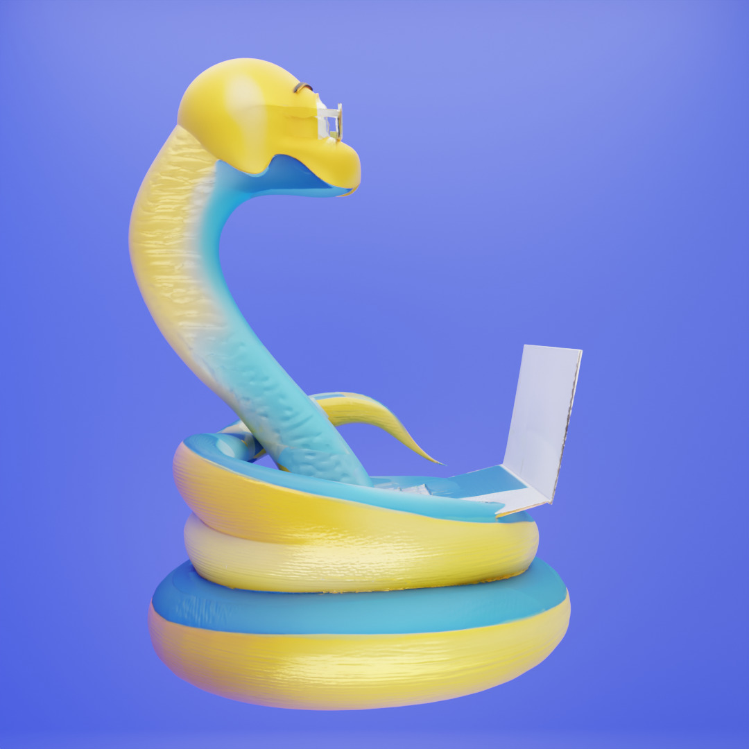 Python Programming Emblem Set 3D model_8