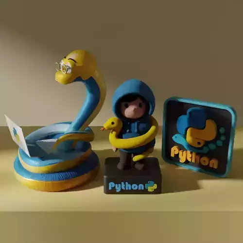 Python Programming Emblem Set