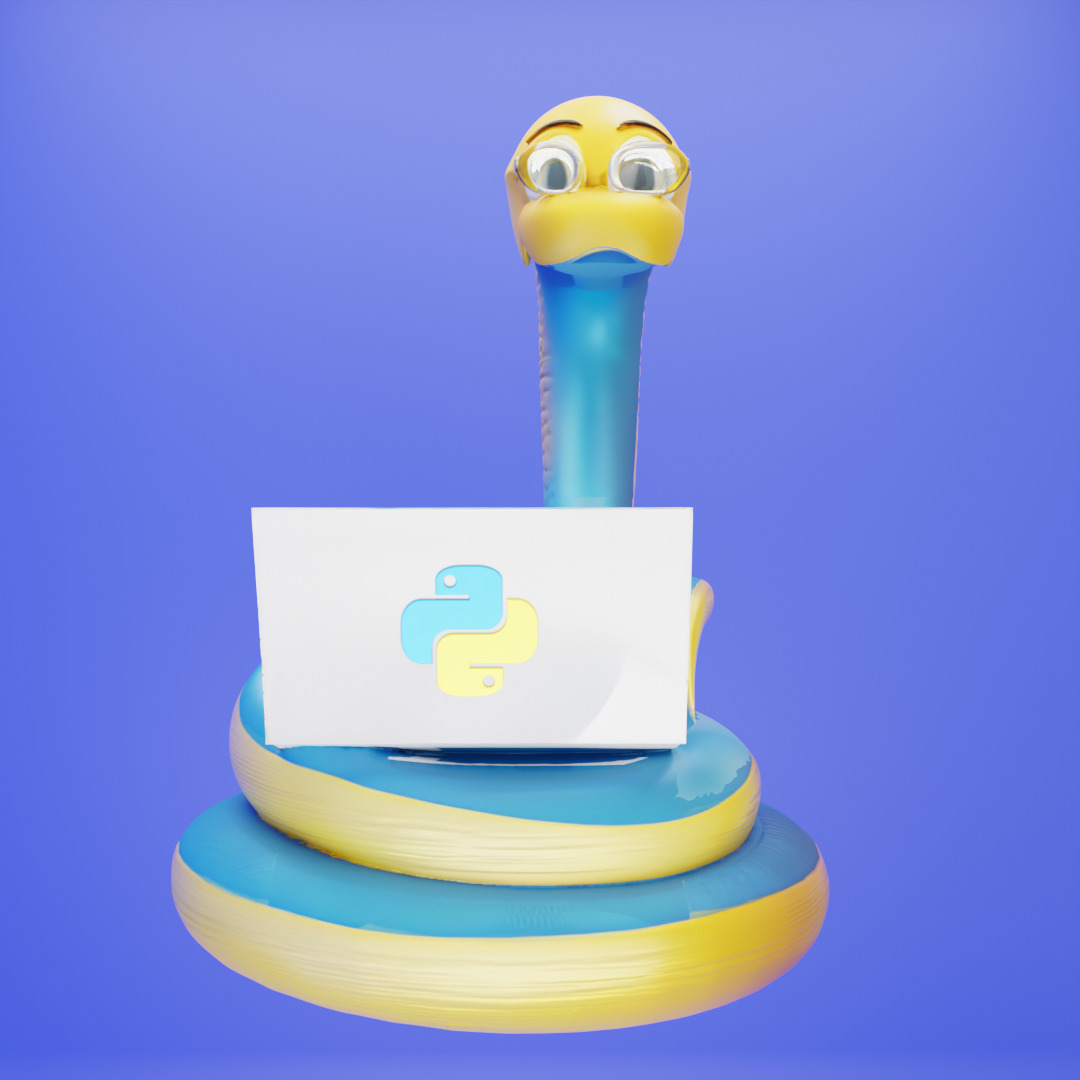 Python Programming Emblem Set 3D model_6