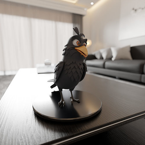 the crow 3D print model