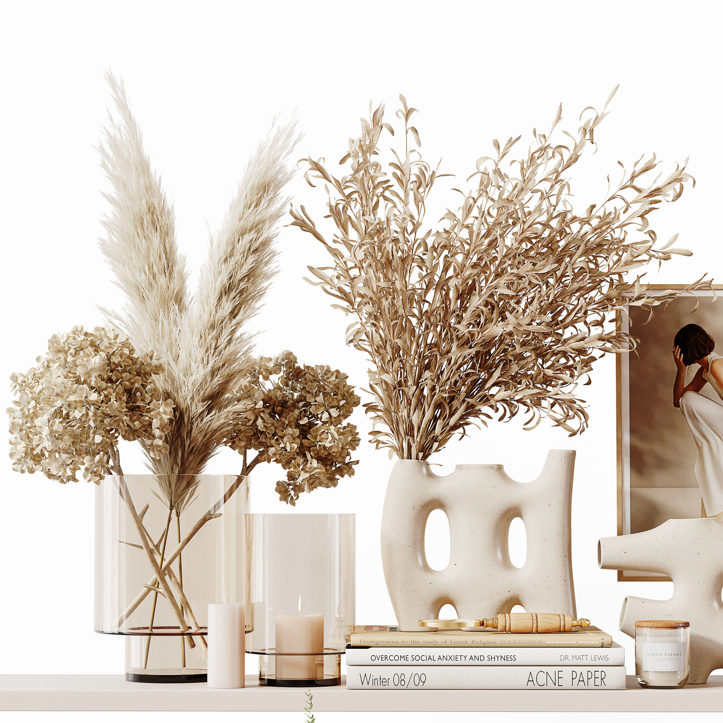 Decorative Set 253 Low-poly 3D model_4