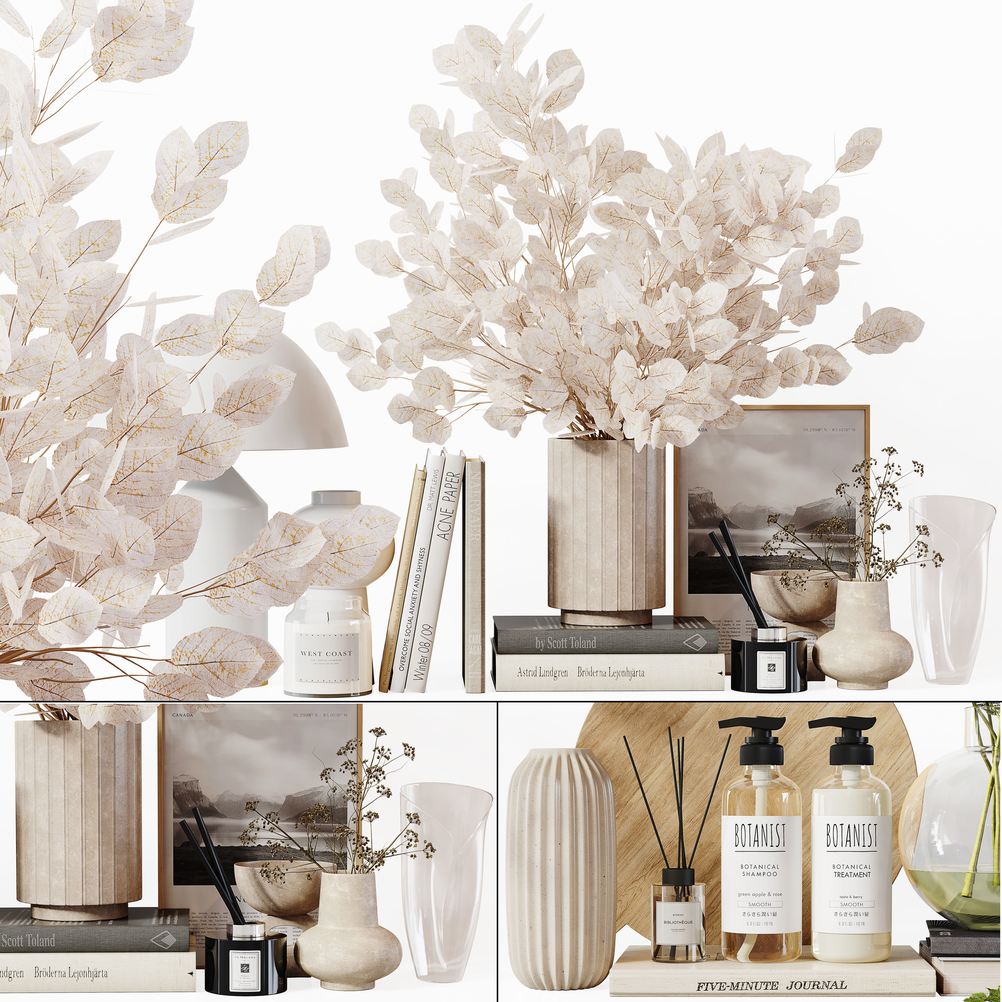 Decorative Set 253 Low-poly 3D model_1