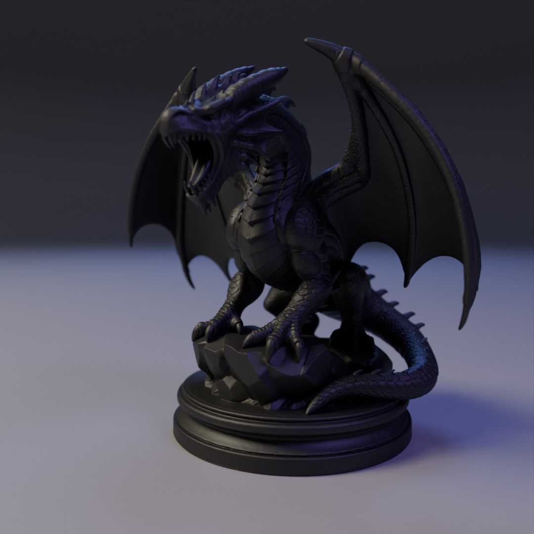 Medieval dragon 3D print model_10