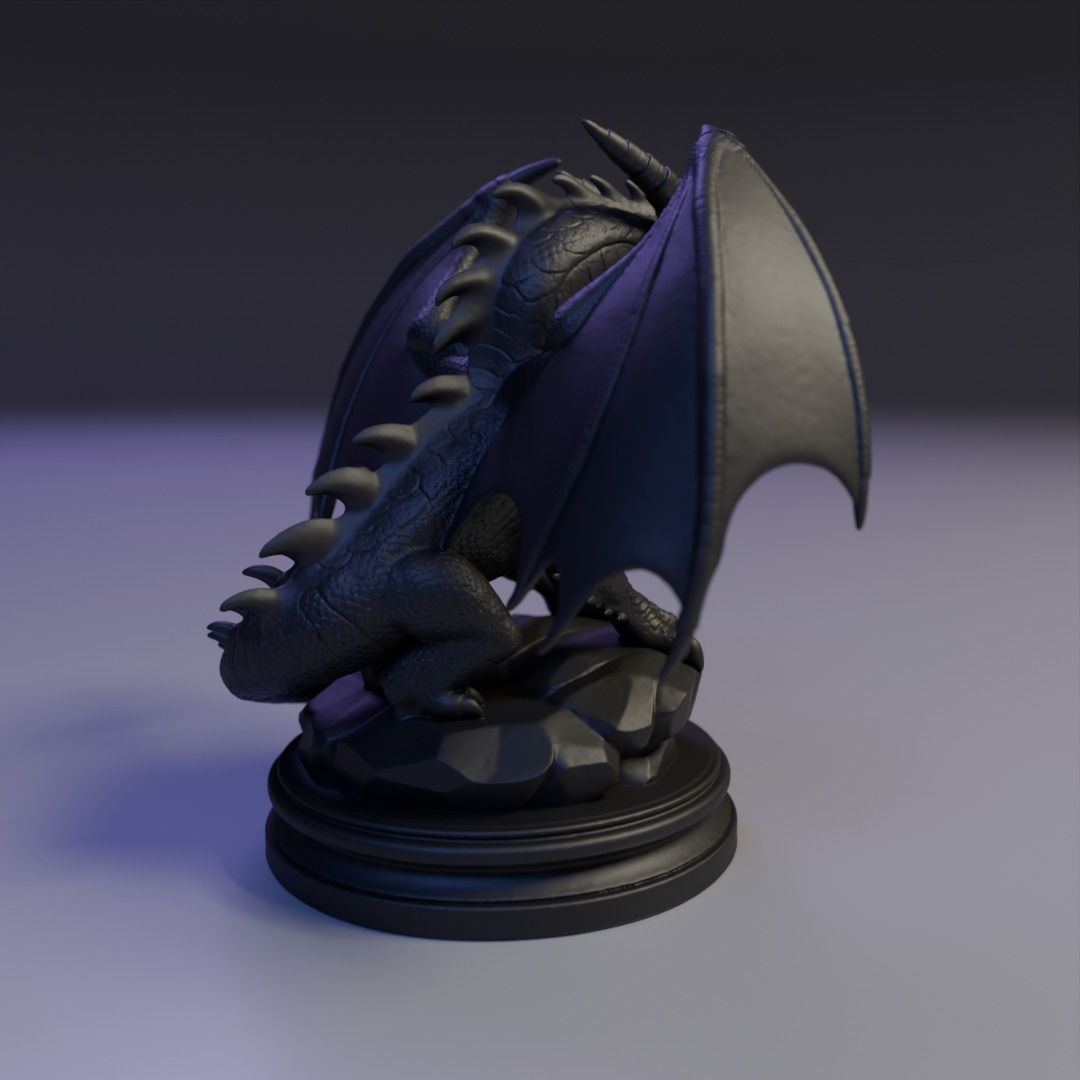Medieval dragon 3D print model_14
