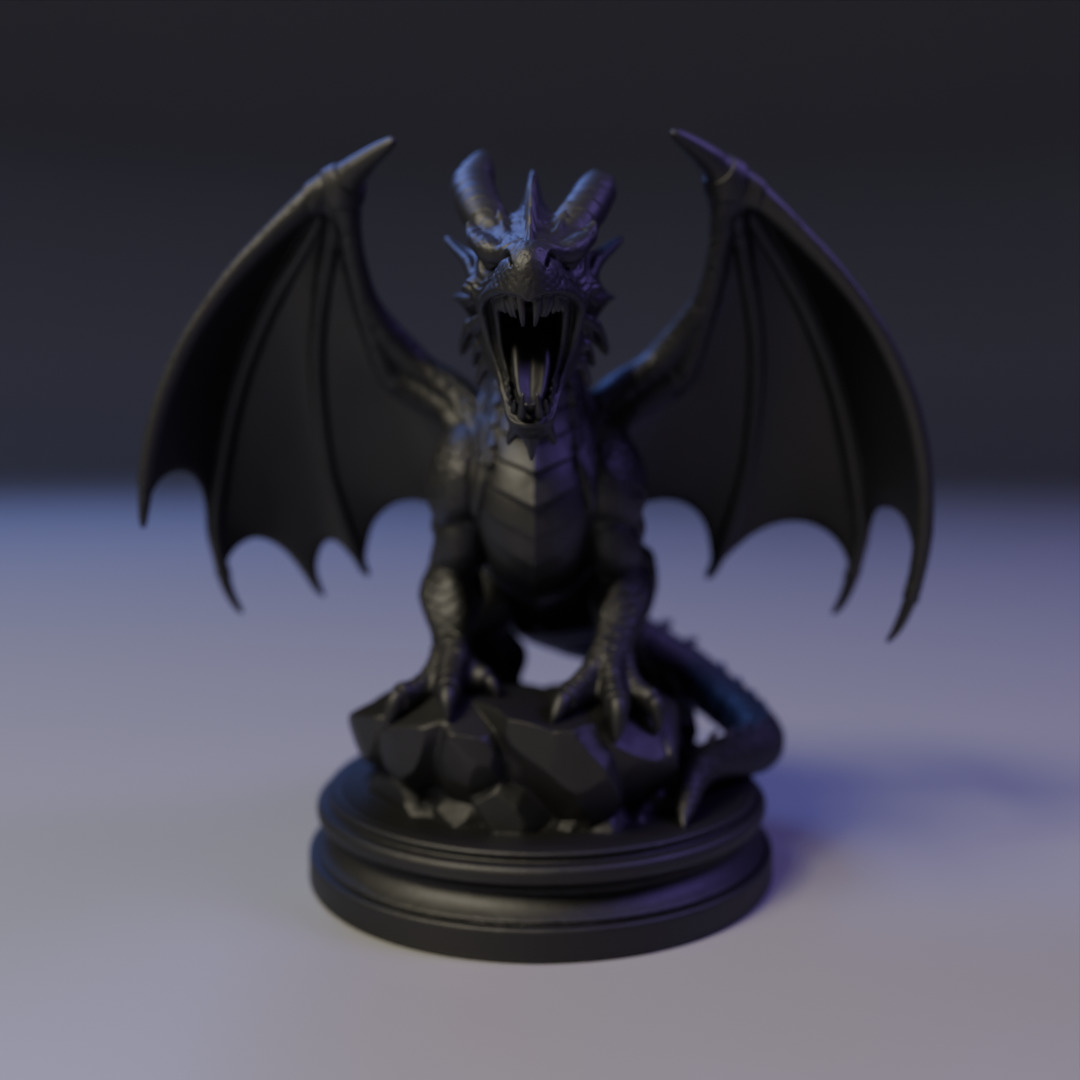 Medieval dragon 3D print model_16