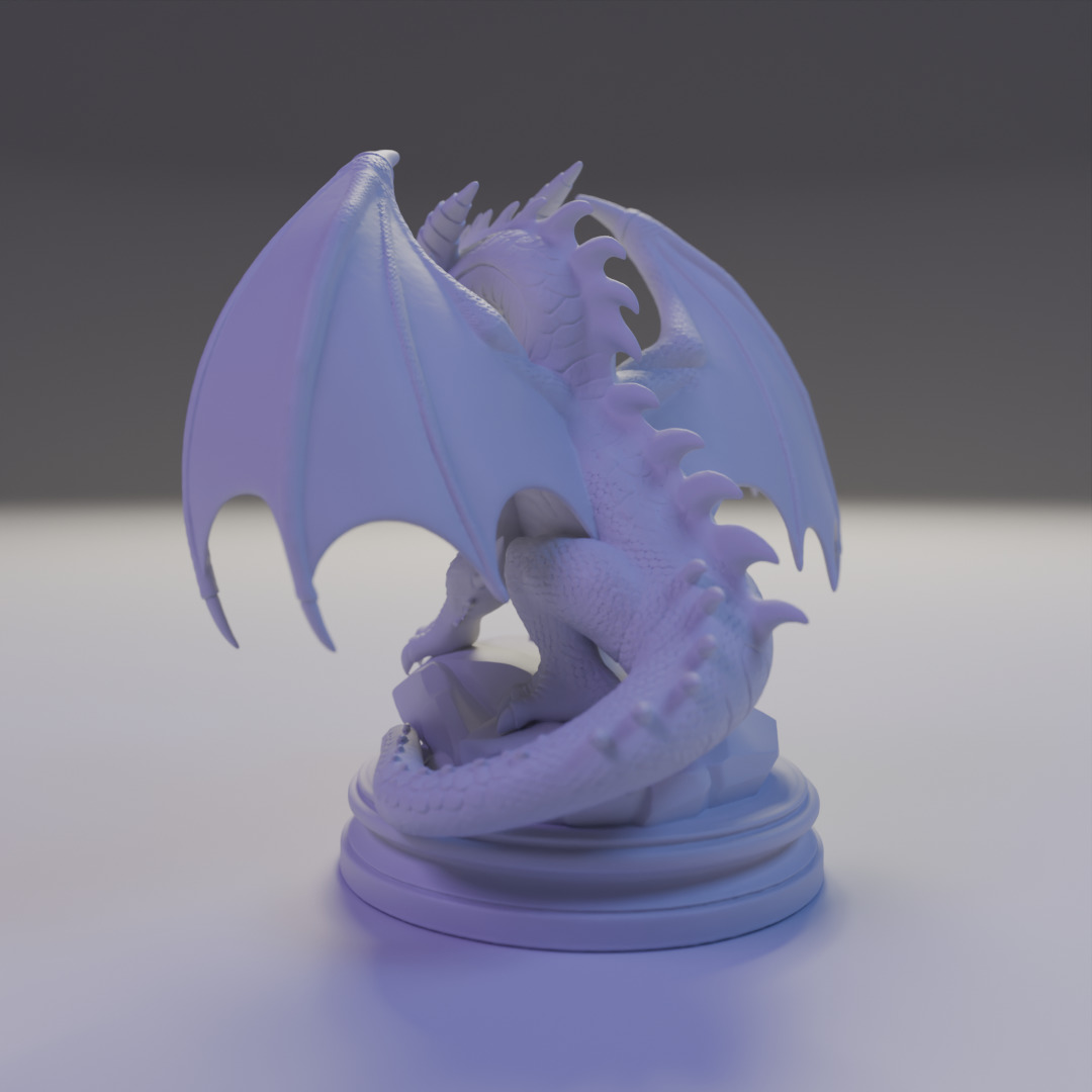 Medieval dragon 3D print model_11