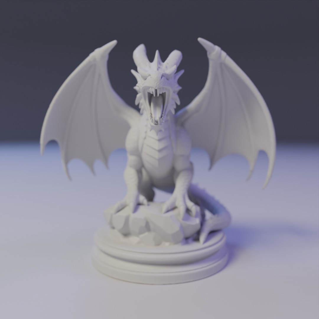 Medieval dragon 3D print model_15
