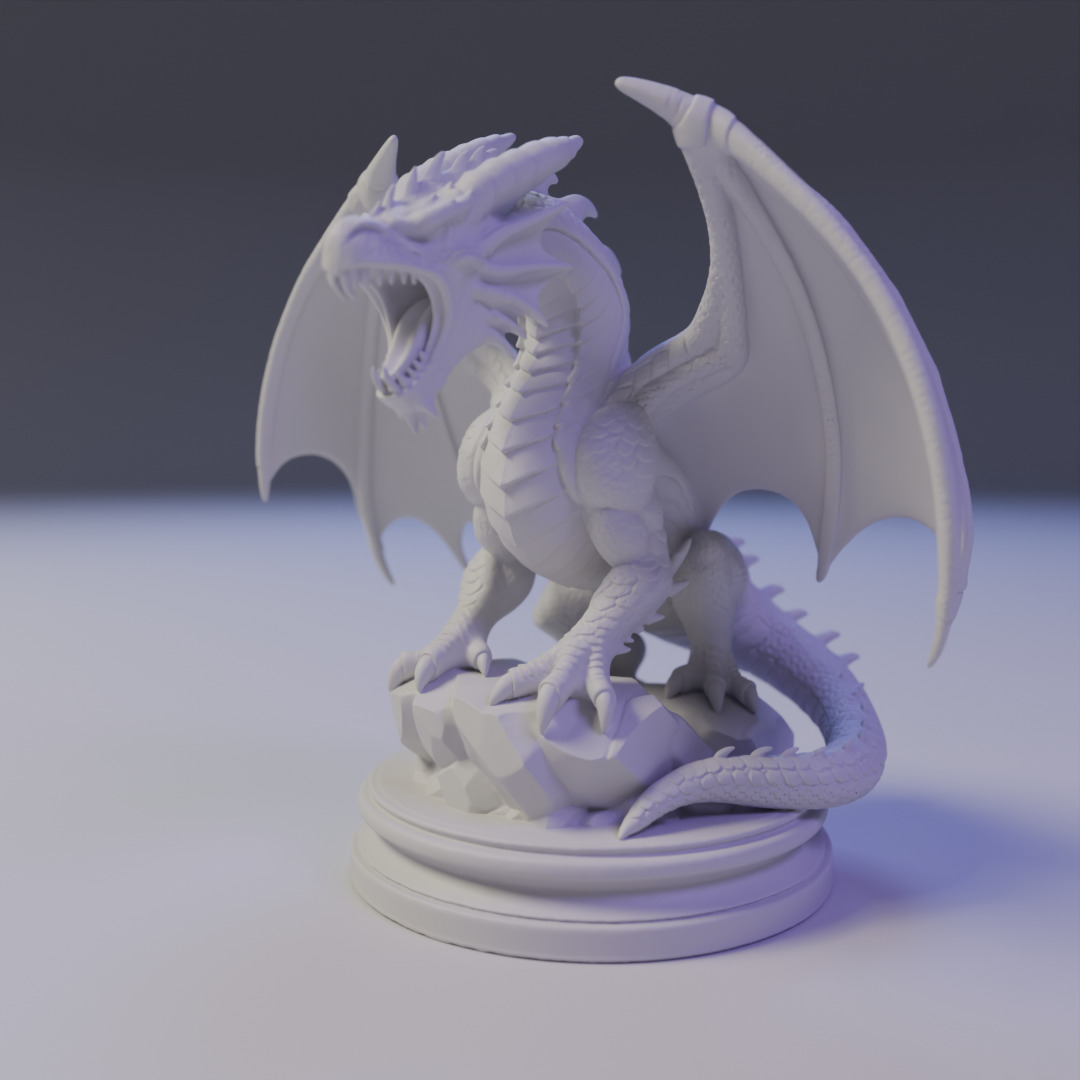 Medieval dragon 3D print model_9