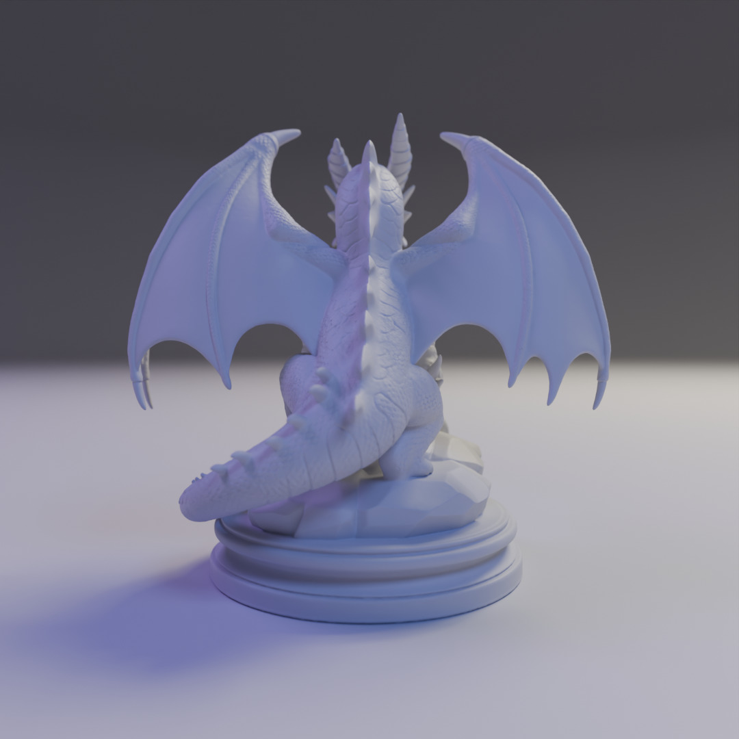 Medieval dragon 3D print model_5
