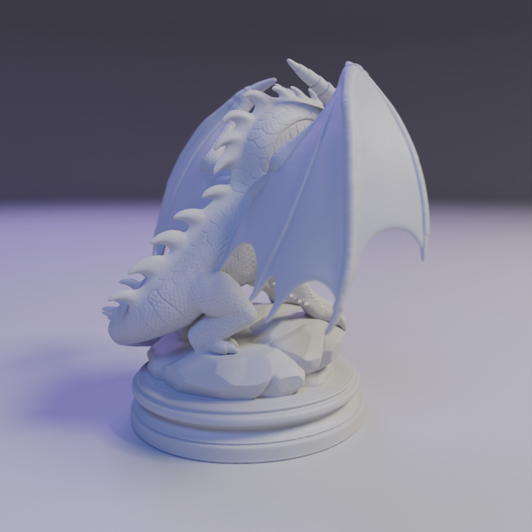 Medieval dragon 3D print model_13