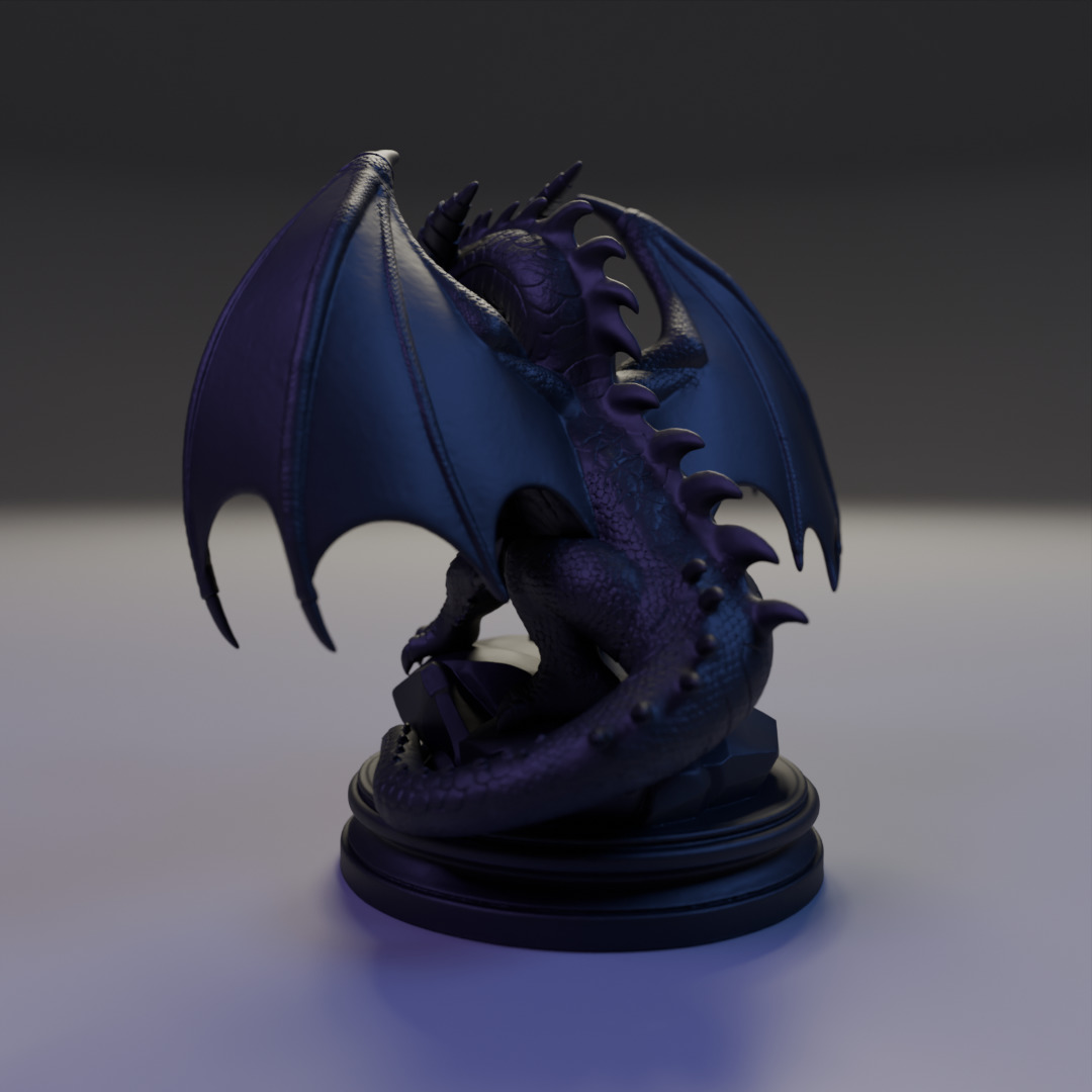 Medieval dragon 3D print model_12