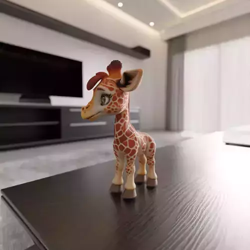 cute baby giraffe 3D print model