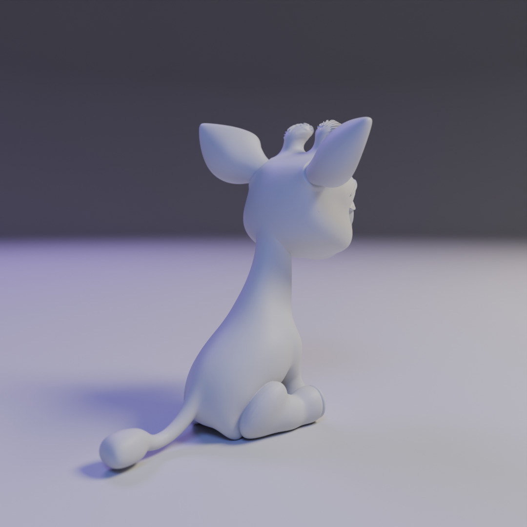 cute baby giraffe 3D print model_13