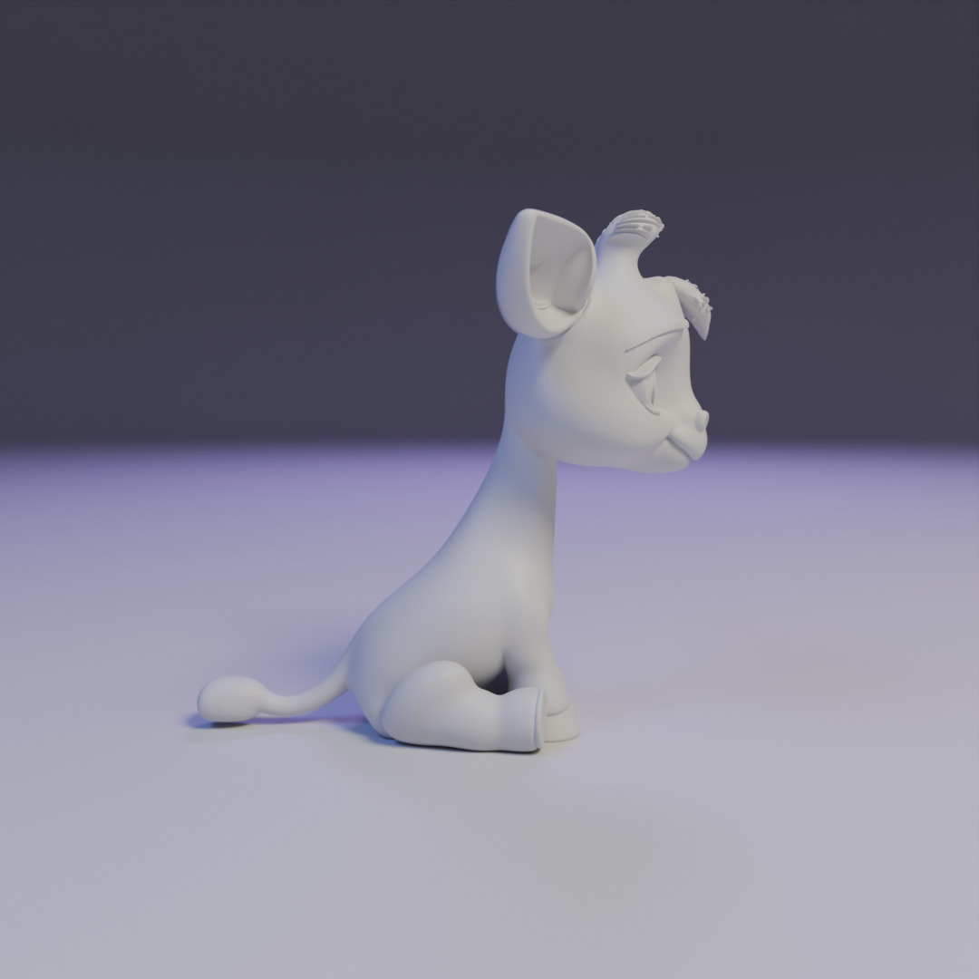 cute baby giraffe 3D print model_1