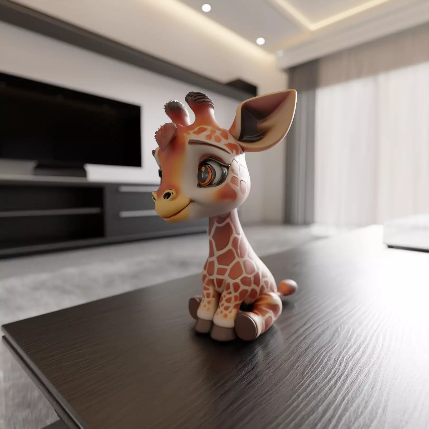 cute baby giraffe 3D print model_0