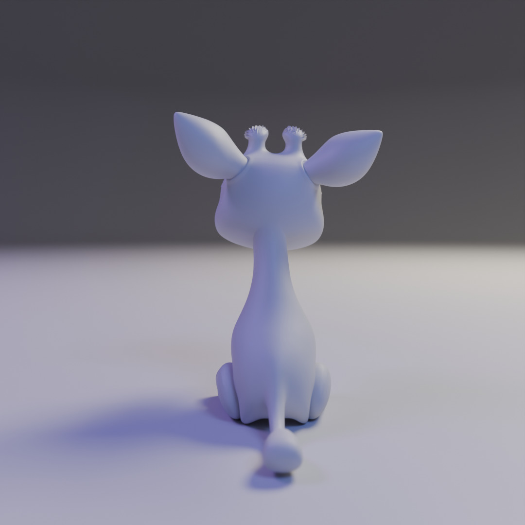 cute baby giraffe 3D print model_5