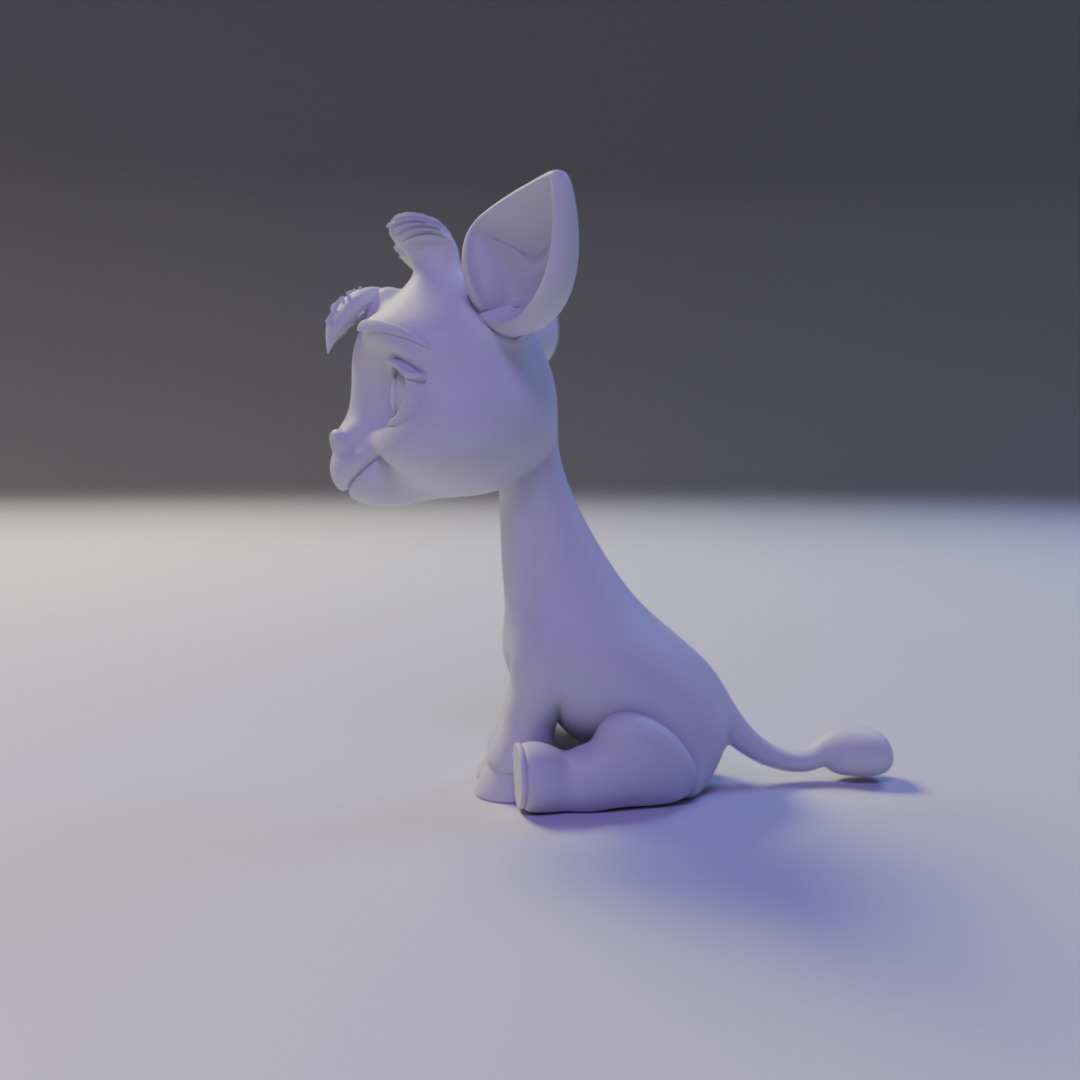 cute baby giraffe 3D print model_3