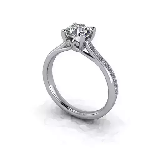 Classic 1 ct Ring 3D print model