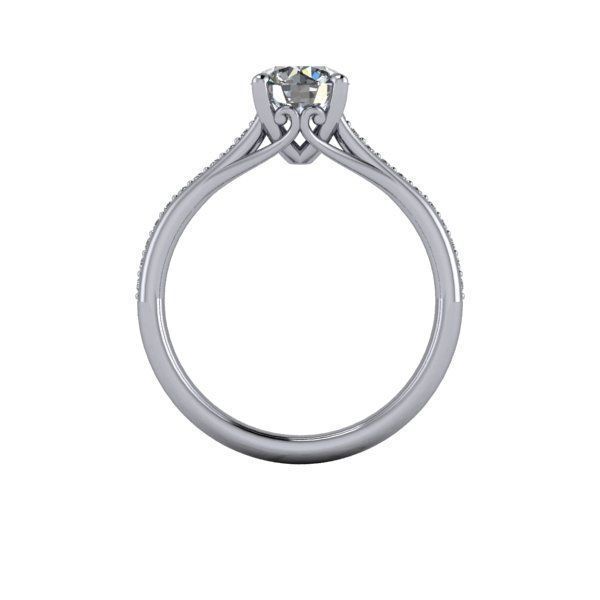 Classic 1 ct Ring 3D print model_1