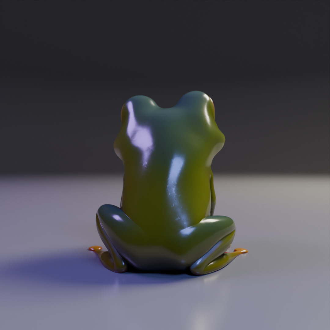 cute frog 3D print model_5