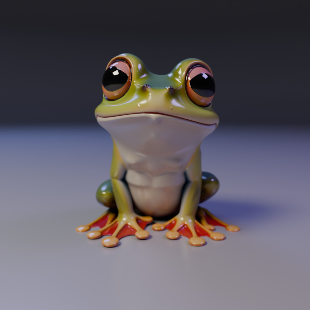cute frog 3D print model_15