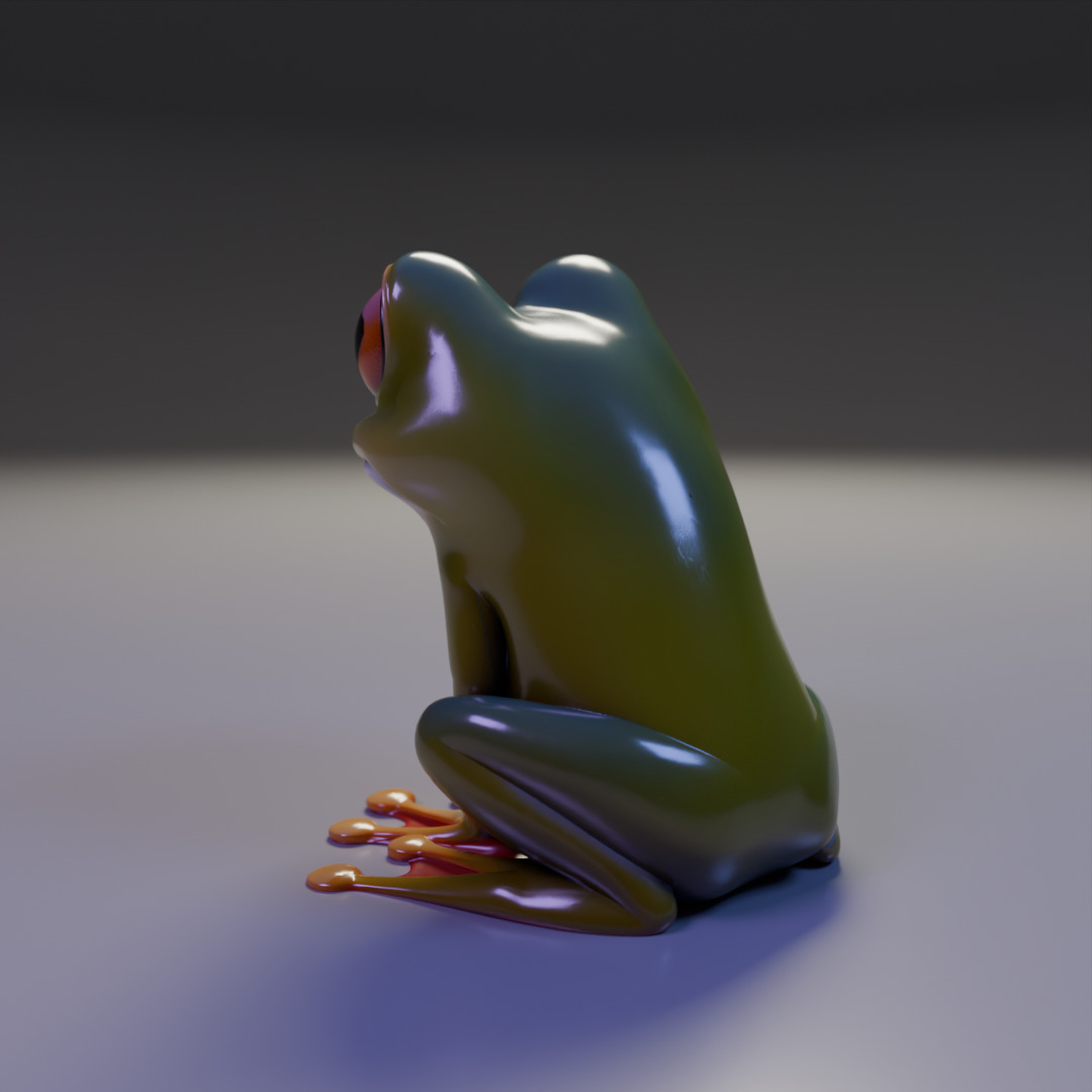 cute frog 3D print model_11