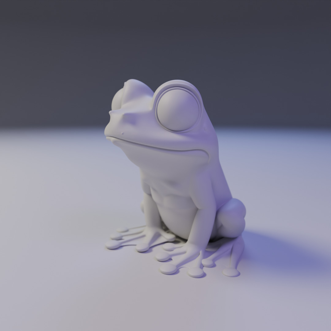 cute frog 3D print model_10