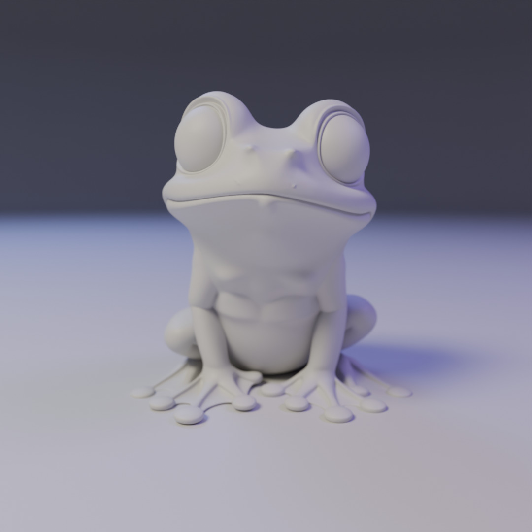 cute frog 3D print model_16