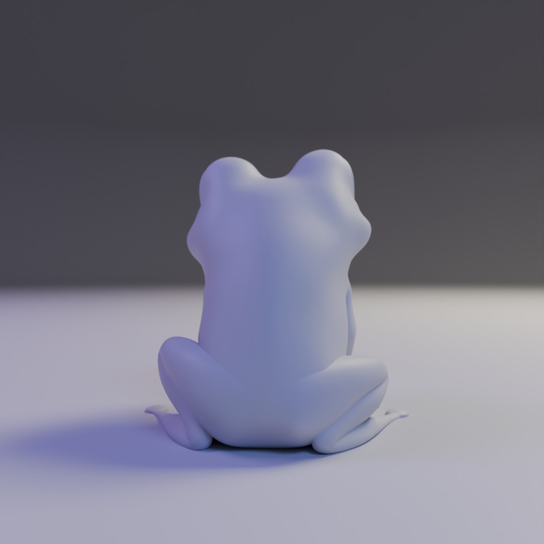 cute frog 3D print model_6
