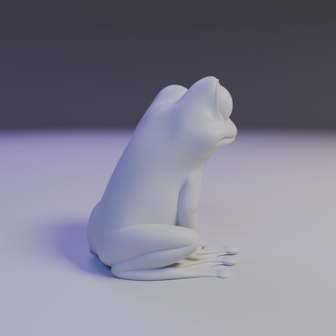 cute frog 3D print model_14