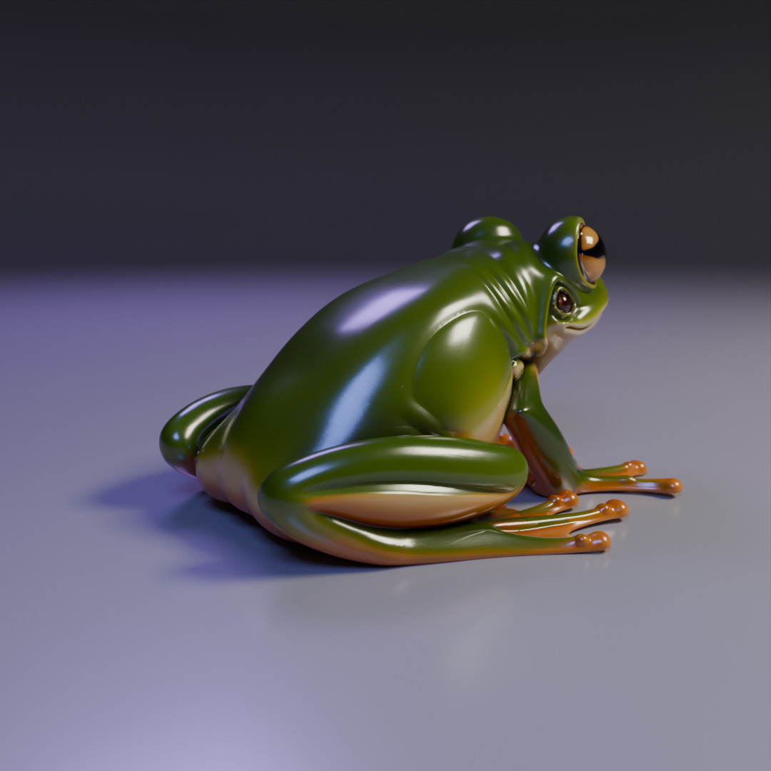 cute frog 3D print model_14