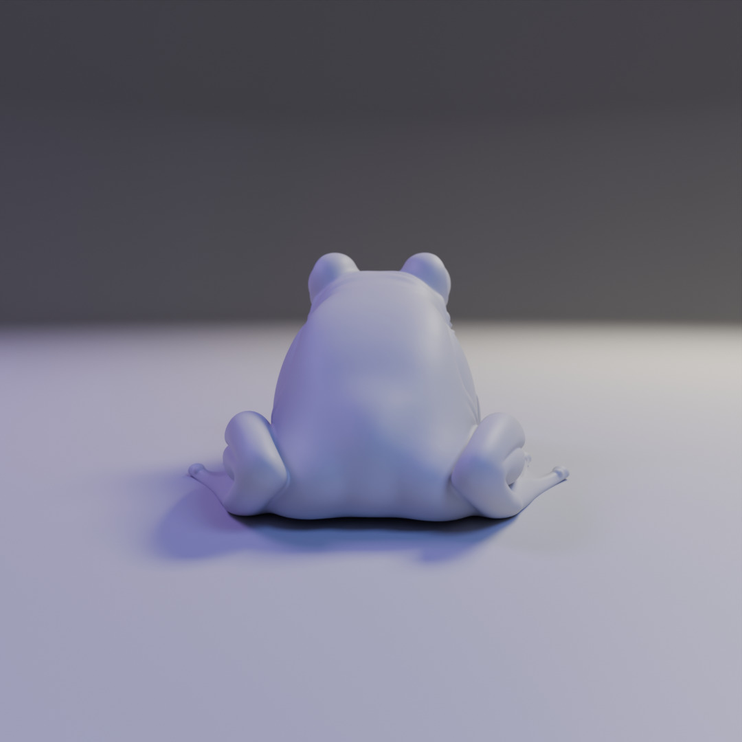 cute frog 3D print model_5