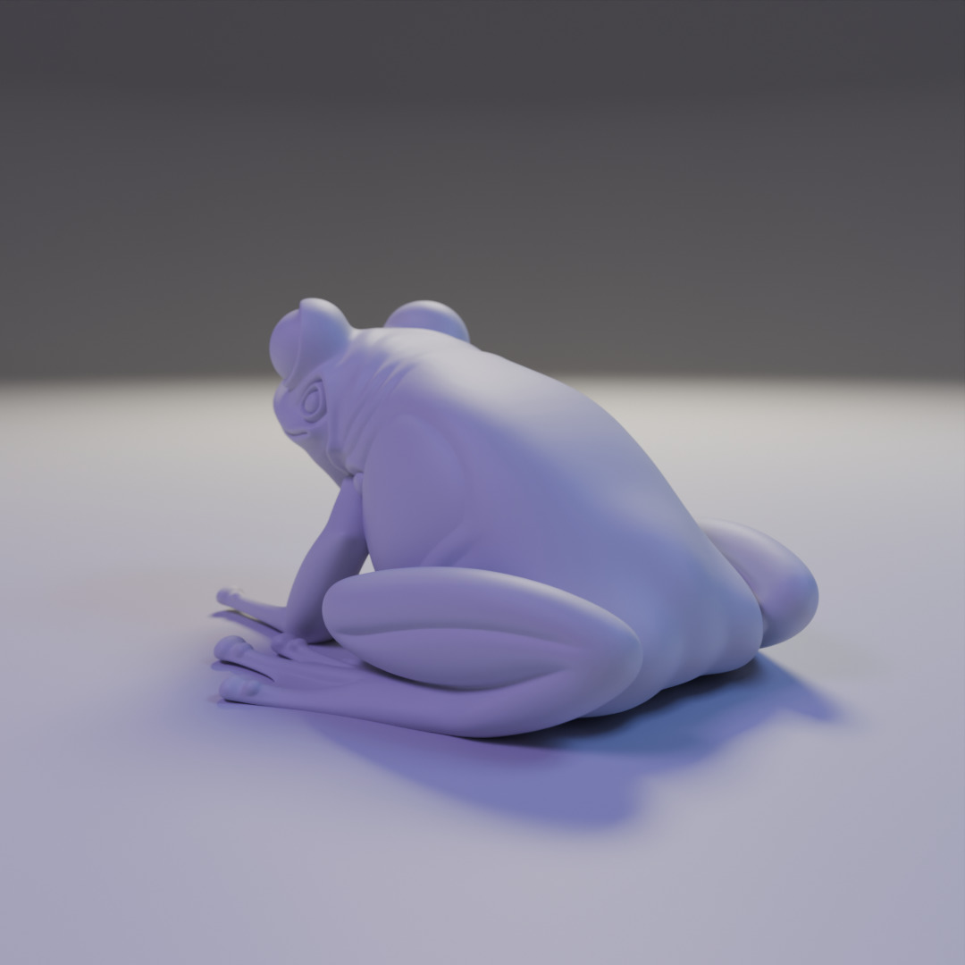 cute frog 3D print model_11