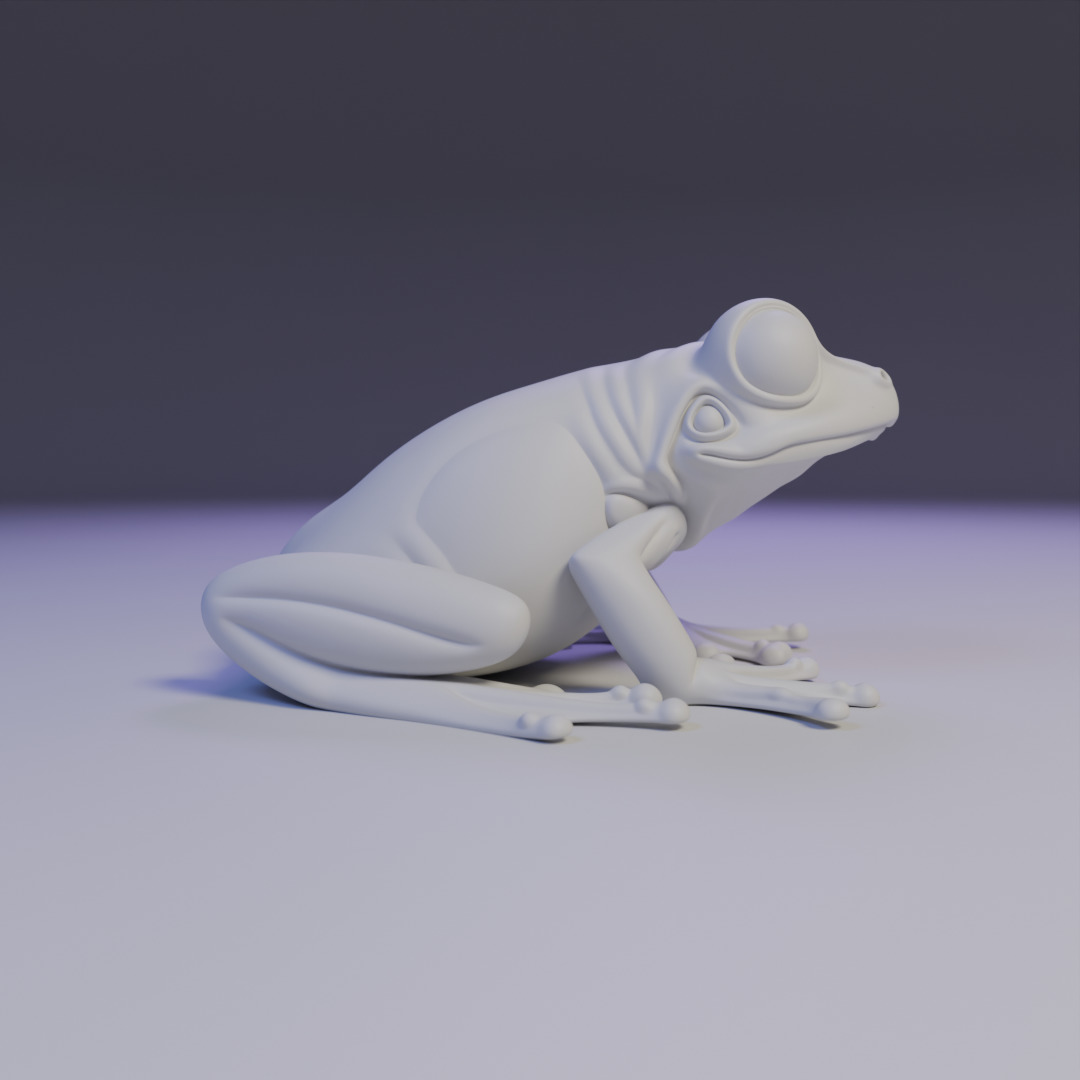 cute frog 3D print model_1