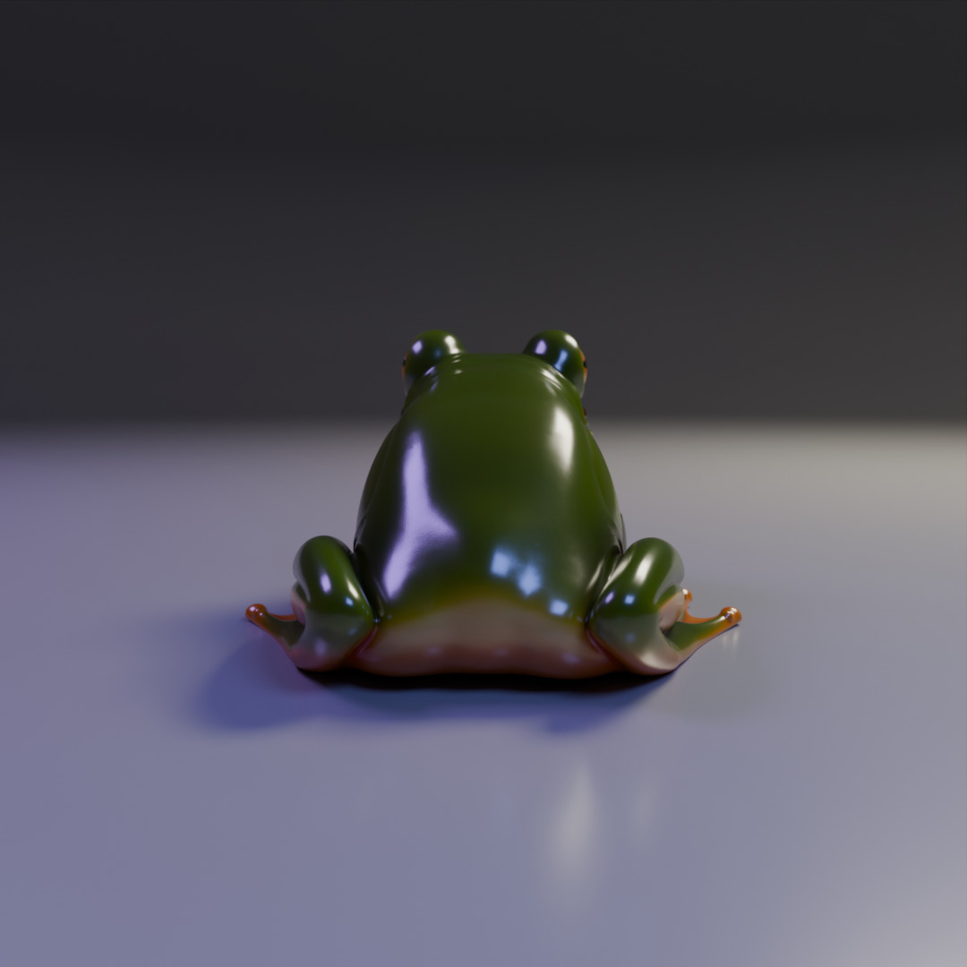 cute frog 3D print model_6