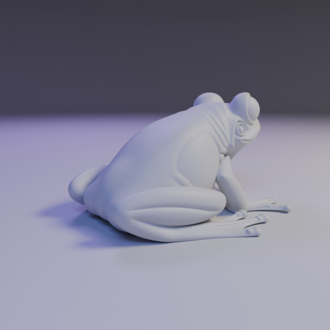 cute frog 3D print model_13