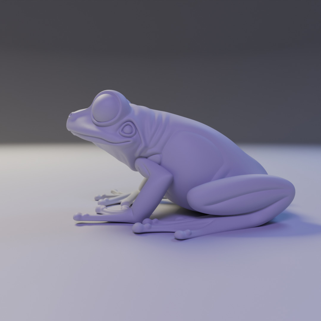 cute frog 3D print model_3
