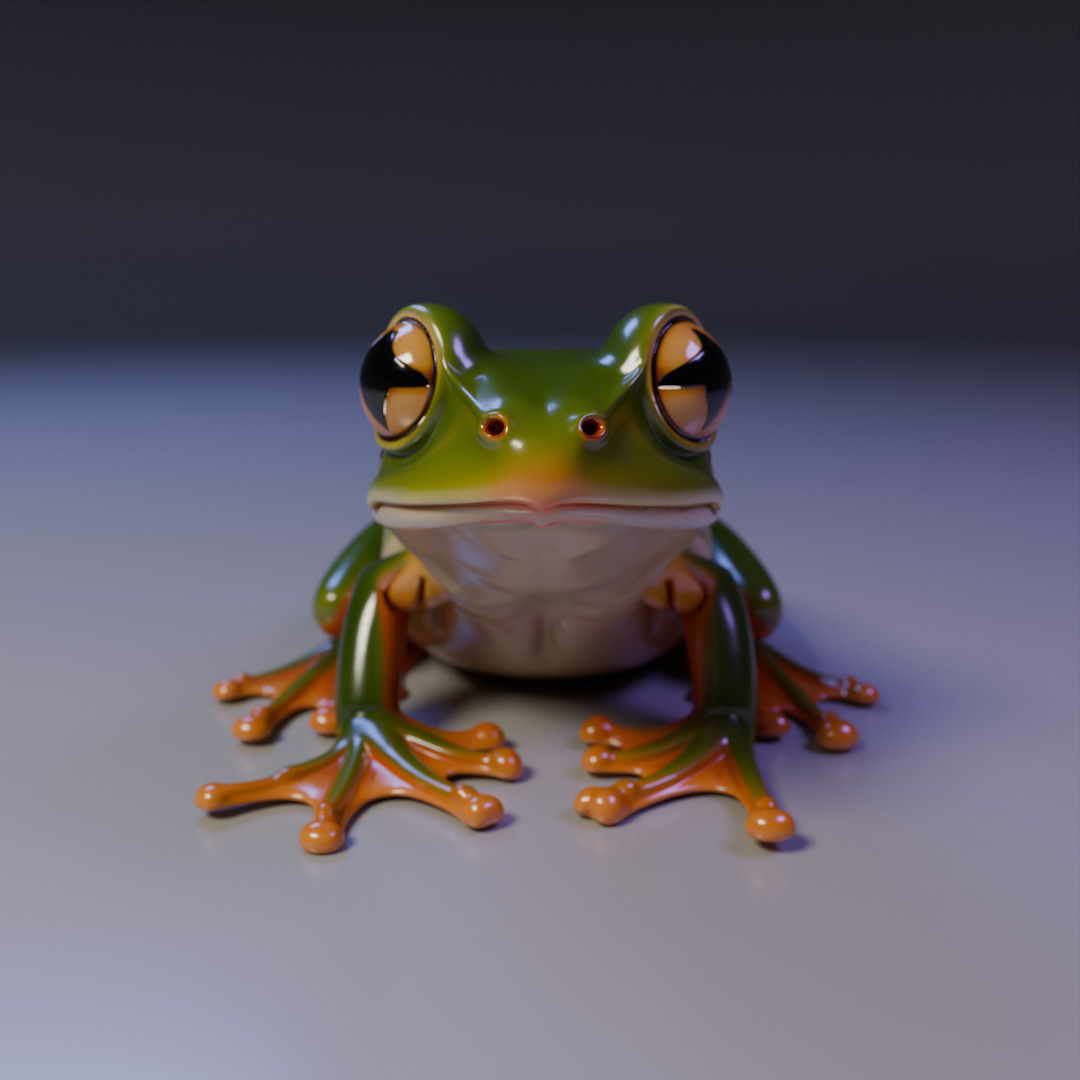 cute frog 3D print model_16
