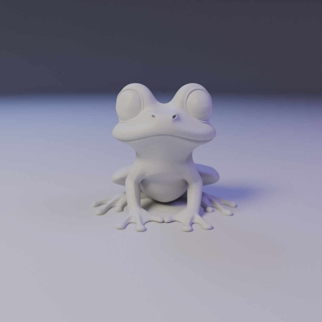cute frog 3D print model_16
