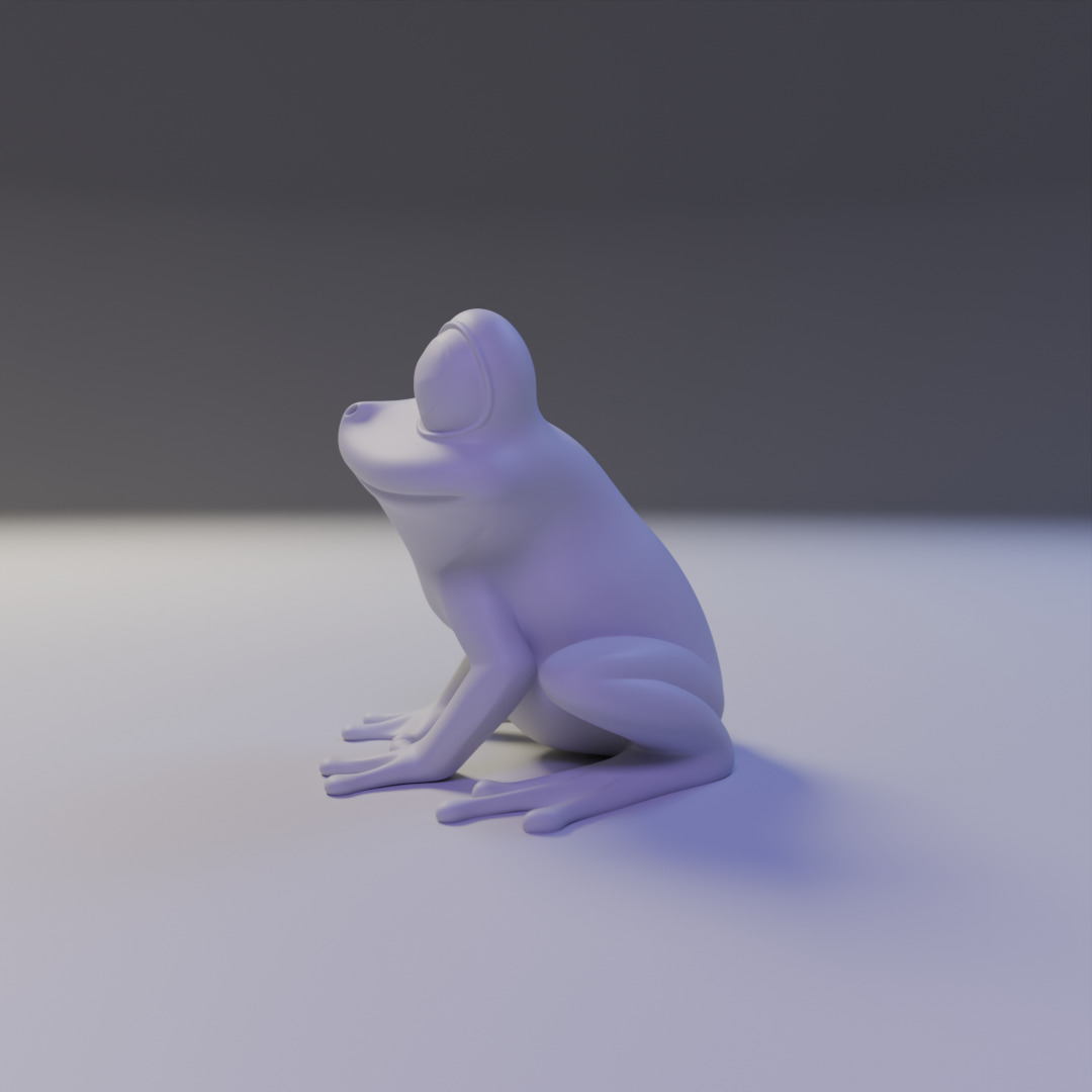 cute frog 3D print model_4