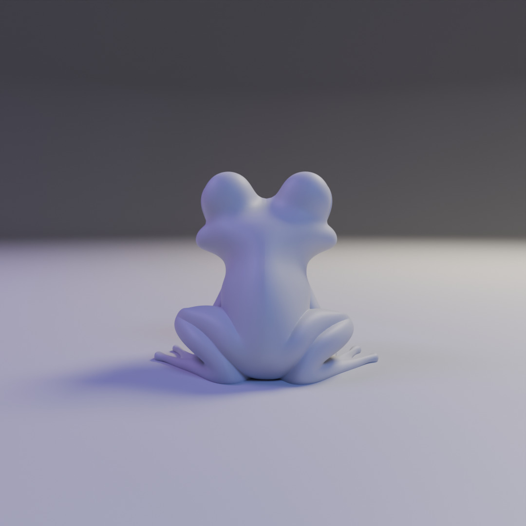 cute frog 3D print model_6