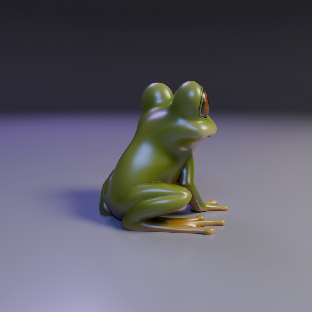 cute frog 3D print model_13