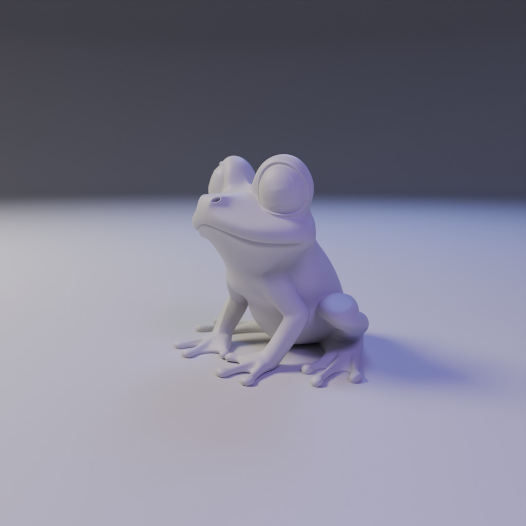 cute frog 3D print model_10