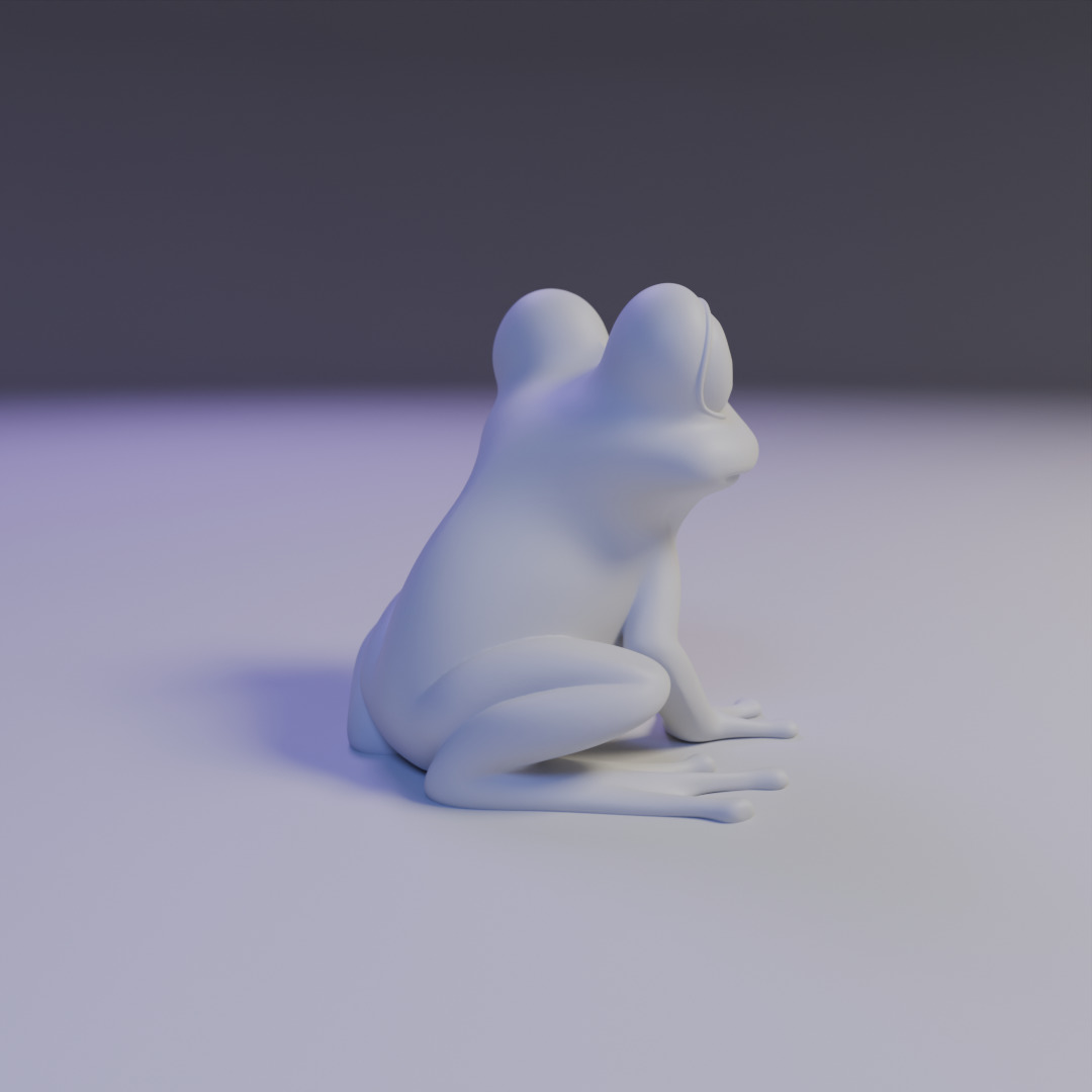 cute frog 3D print model_14