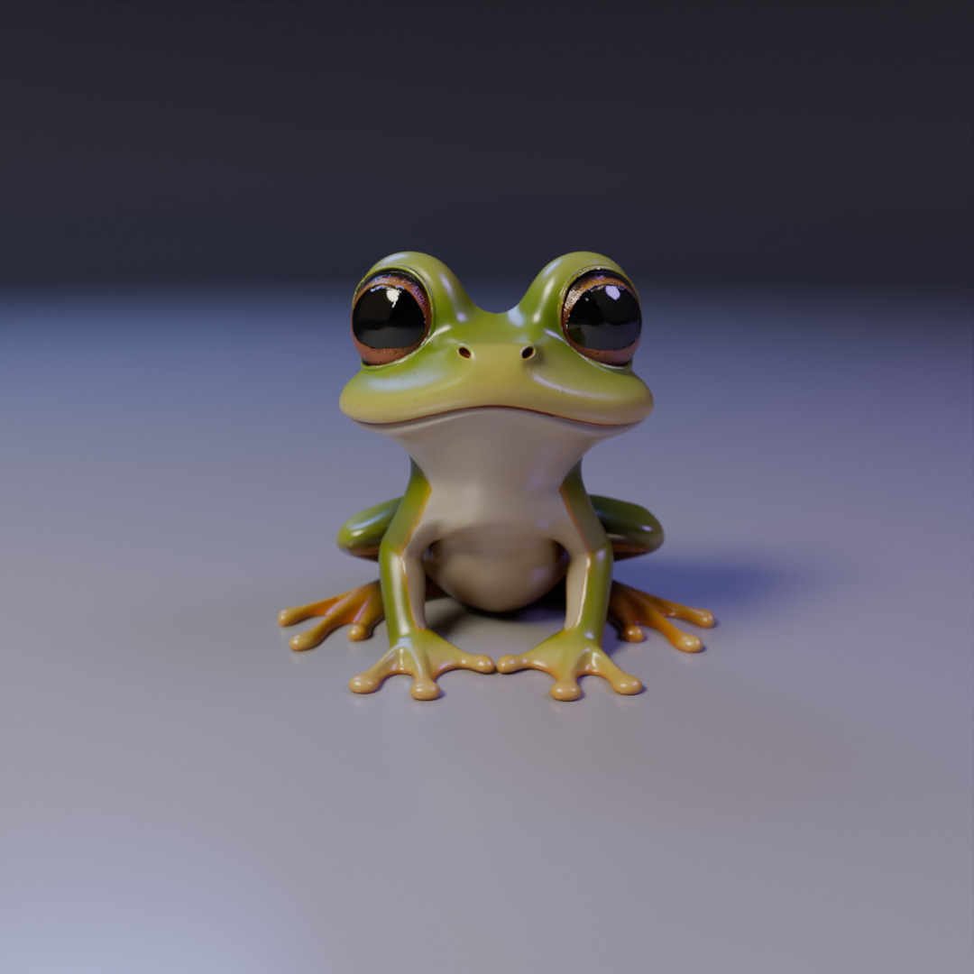 cute frog 3D print model_15